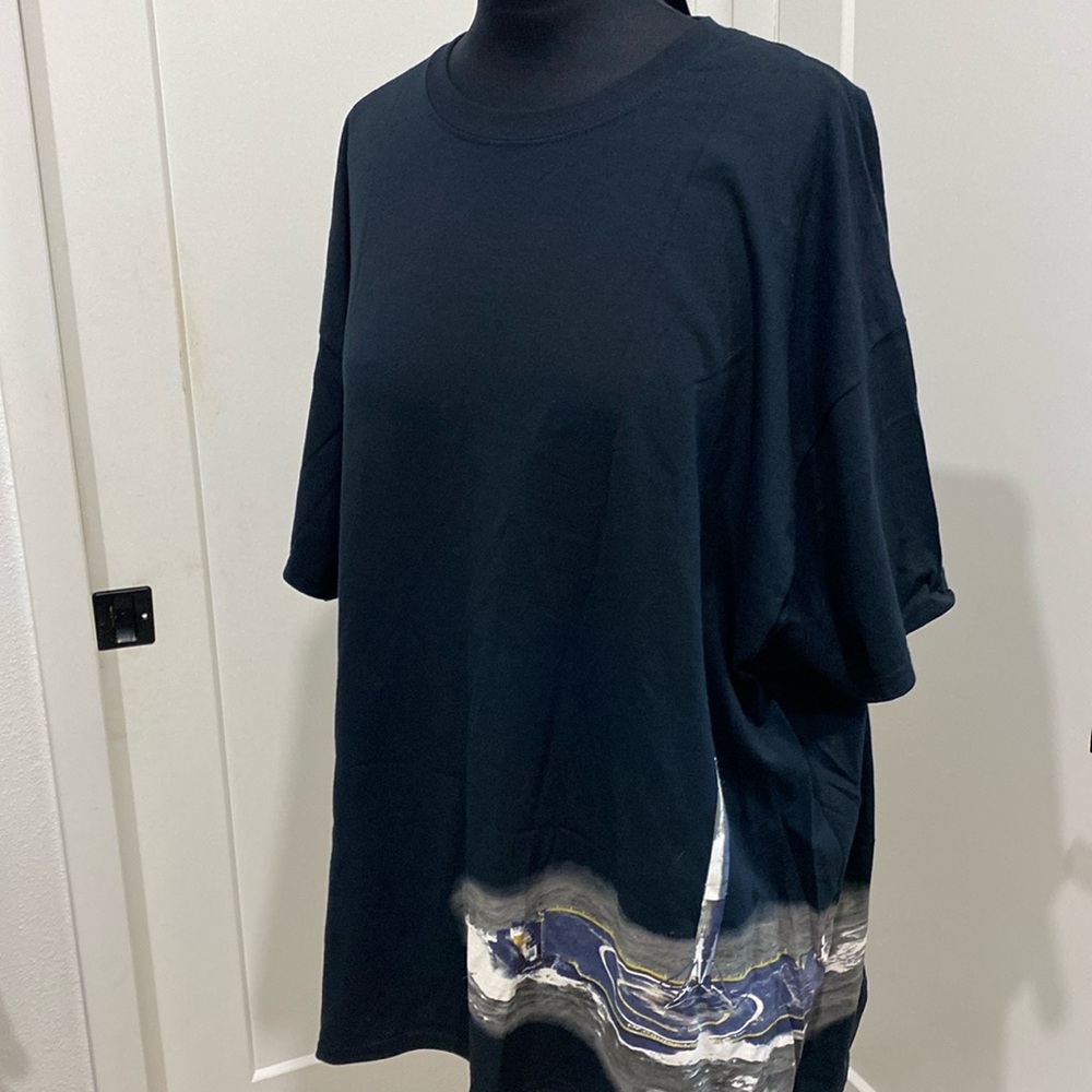 NWT SpaceX FALCON 9 Rocket Black/Gray Graphic Size 3X, 100% cotton